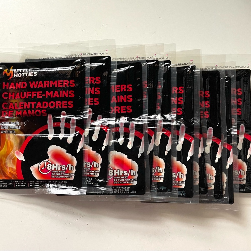 10 Pairs- Little Hotties Unisex Hand Warmers - 8 hrs of heat